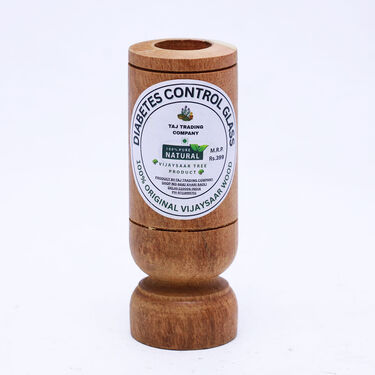 Ayurvedic Vijaysar Herbal Wooden Tumbler (Pack of 2) Buy 1 Get 1 Free